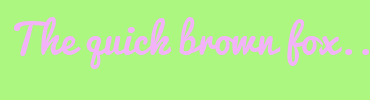 Image with Font Color F2B3F9 and Background Color ACF780